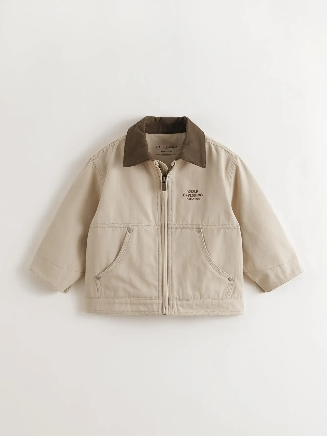 

MARC & JANIE Toddler Boy Retro Colour Clash Collar Casual Jacket 551761