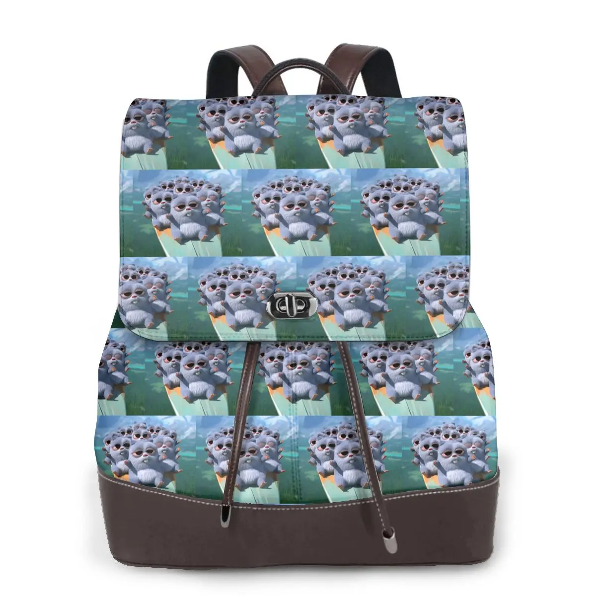 Animation Grizzy And The Lemmings Cartoon Anime Bookbag School Student Bags Hiking Travel Daypack for Women Derma Backpack