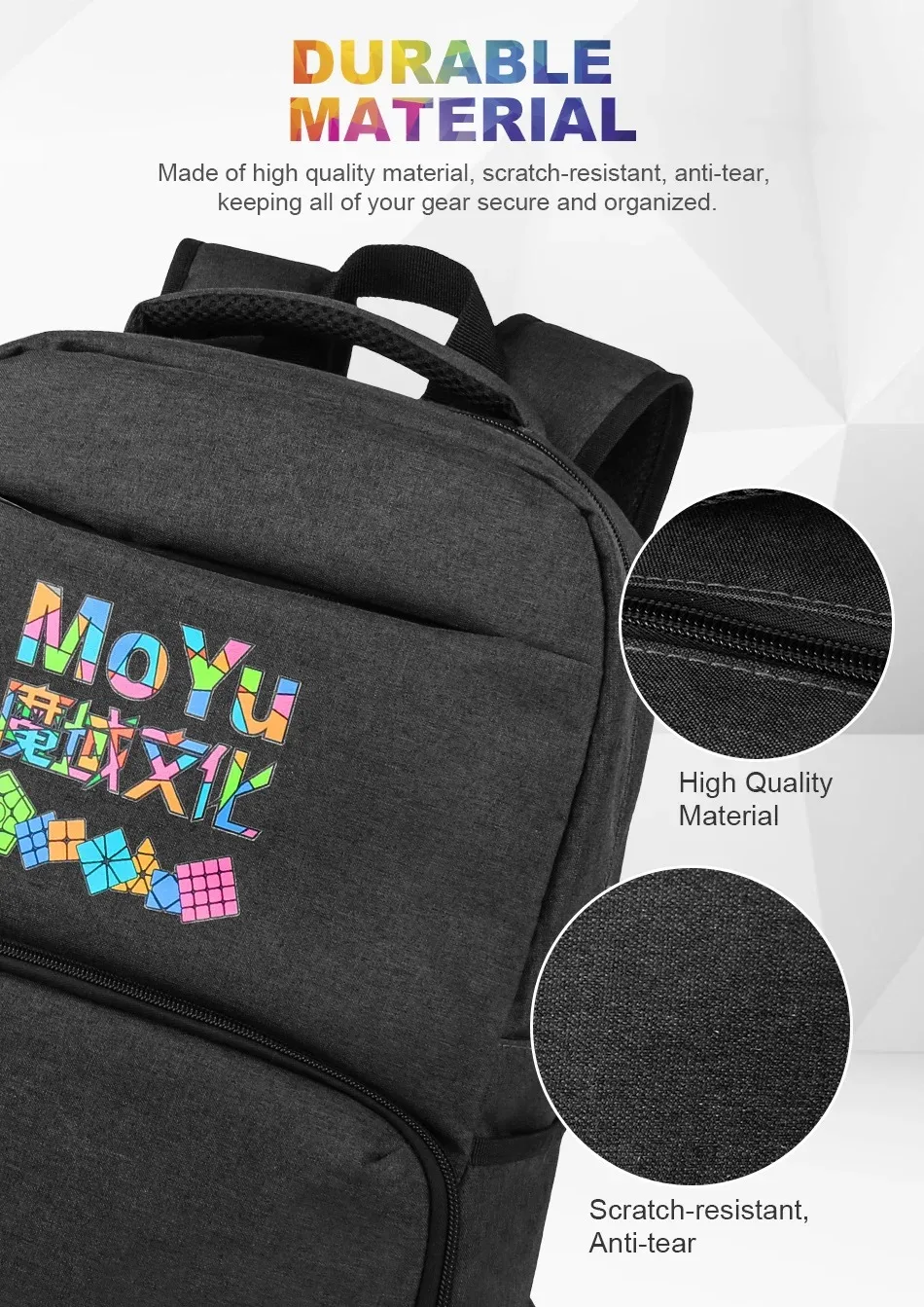 MoYu Rucksack Tasche Schwarz Professionelle Rucksack Tasche Für Magic Puzzle Cube 2x2 3x3x3 4x4 5x5 6x6 7x7 8x8 9x9 Schulter Tasche Handtasche – Detail 21