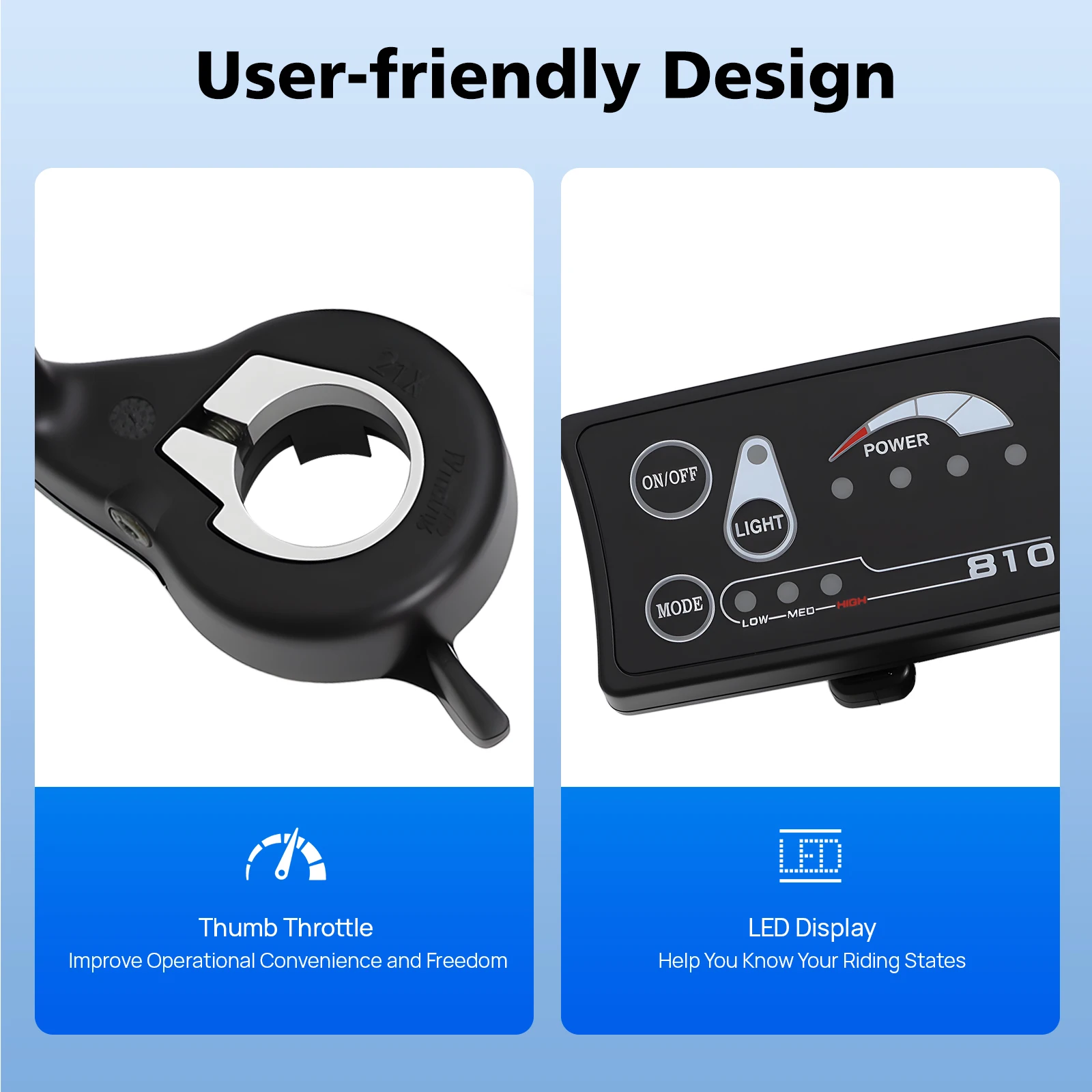 36V 250W Electric Bike Conversion Kit 20" Front Wheel Brushless Hub Motor with LED Display Controller for 20x1.75-2.125" Tire