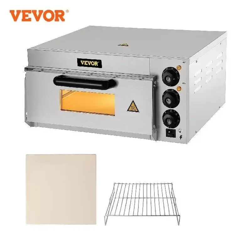 Vevor 14 "Edelstahl Single Deck Schicht kommerziellen elektrischen Pizza ofen Mehrzweck elektrische Pizza hersteller für Restaurant nach Hause