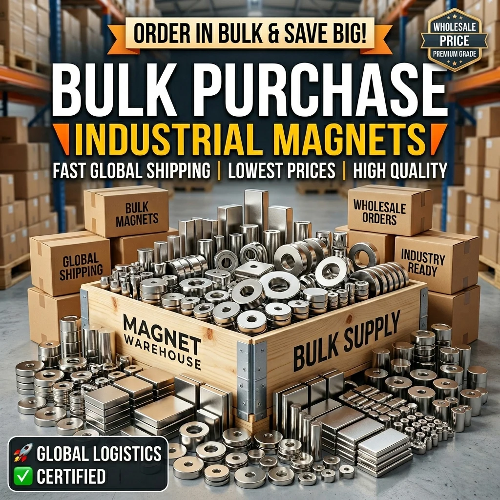 

Bulk Wholesale Industrial Magnets | High-Strength Neodymium & Ferrite Supply | Custom Sizes | Global Fast DDP Shipping