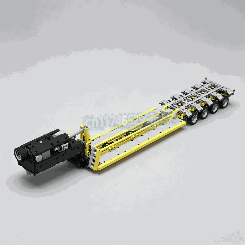 NEW 1777PCS Heavy Duty Low Loader Trailer Building Blocks Technical Transport Vehicle Model DIY Assembly Collection Display Gift