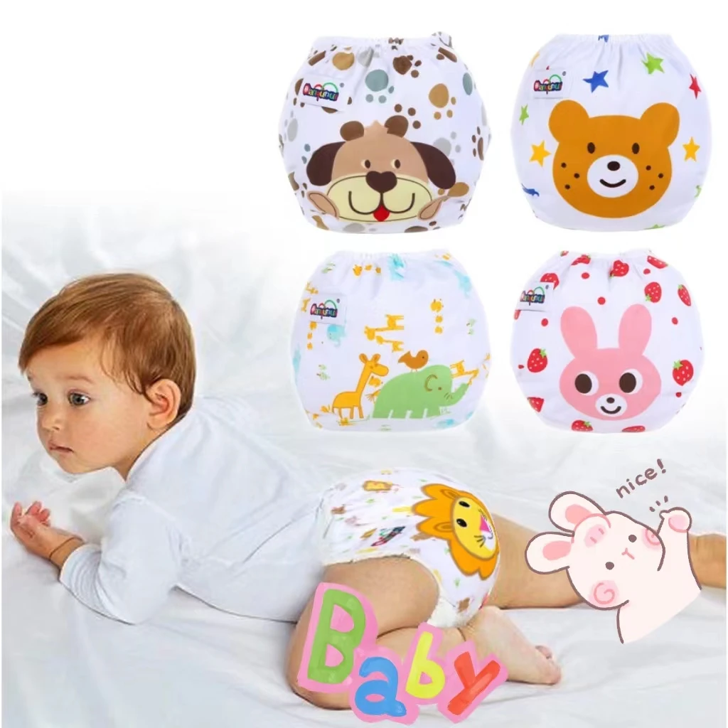 Eco Reusable Baby Nappies 0-6 months Breathable Changing Pads Yarn cotton breathable baby swimming pants