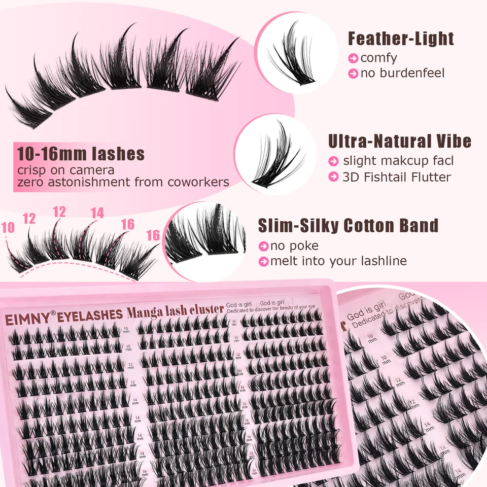300 piezas de extensiones estilo diablillo, 10-16mm, incluye pegamento, pinzas, hisopos, manga, naturales y voluminosas 4