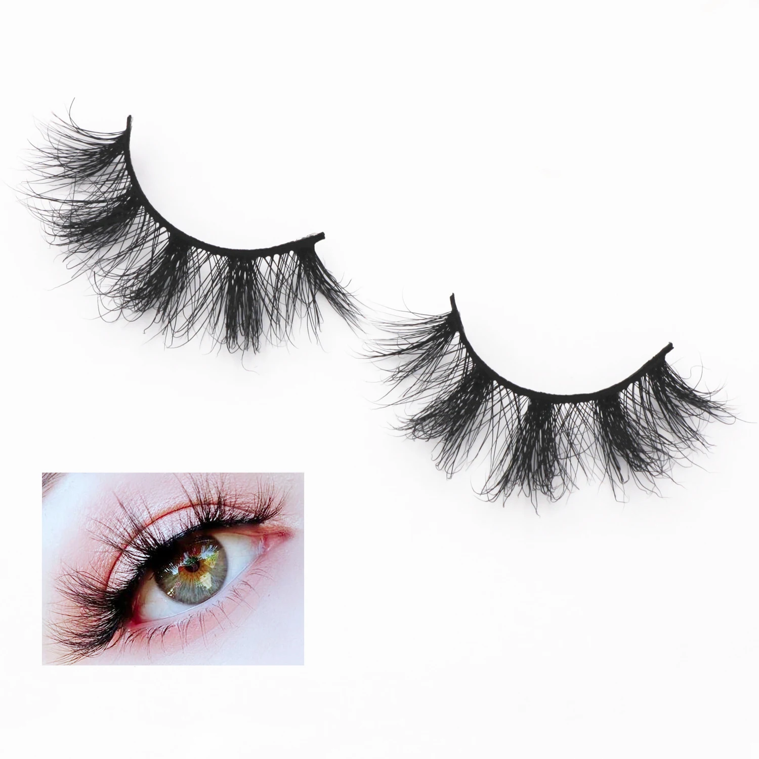 KEKEBAICHA Eyelash Crisscross ขนตายาว Handmade 3D Mink Lashes Upper Lashes Mink ขนตาปลอมแต่งหน้า Lash E21