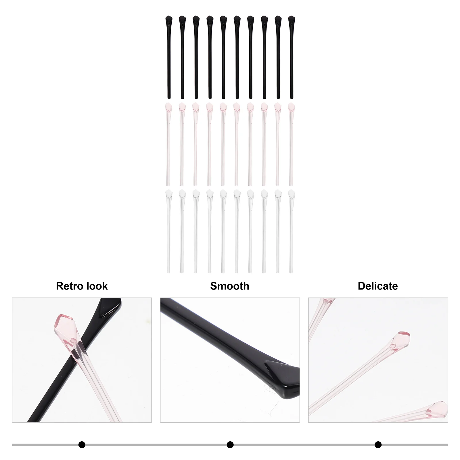 

15Pairs Retro Non-Slip Eyeglasses Legs Accessories Safe Durable Silicone Ear Socks for Running Swimming Gymnastics