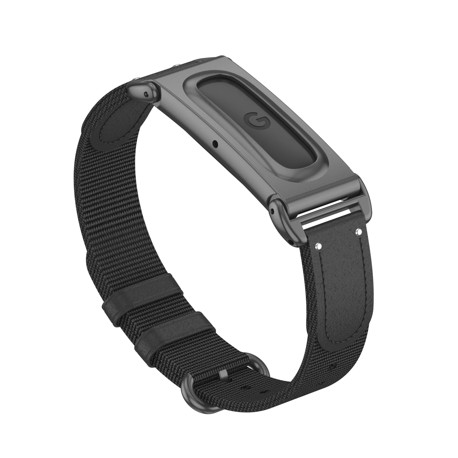 For Google Fitbit Air Band lightweight and Breathable Woven Band with Integrated Metal Protective Frame–Stylish One-Piece Strap