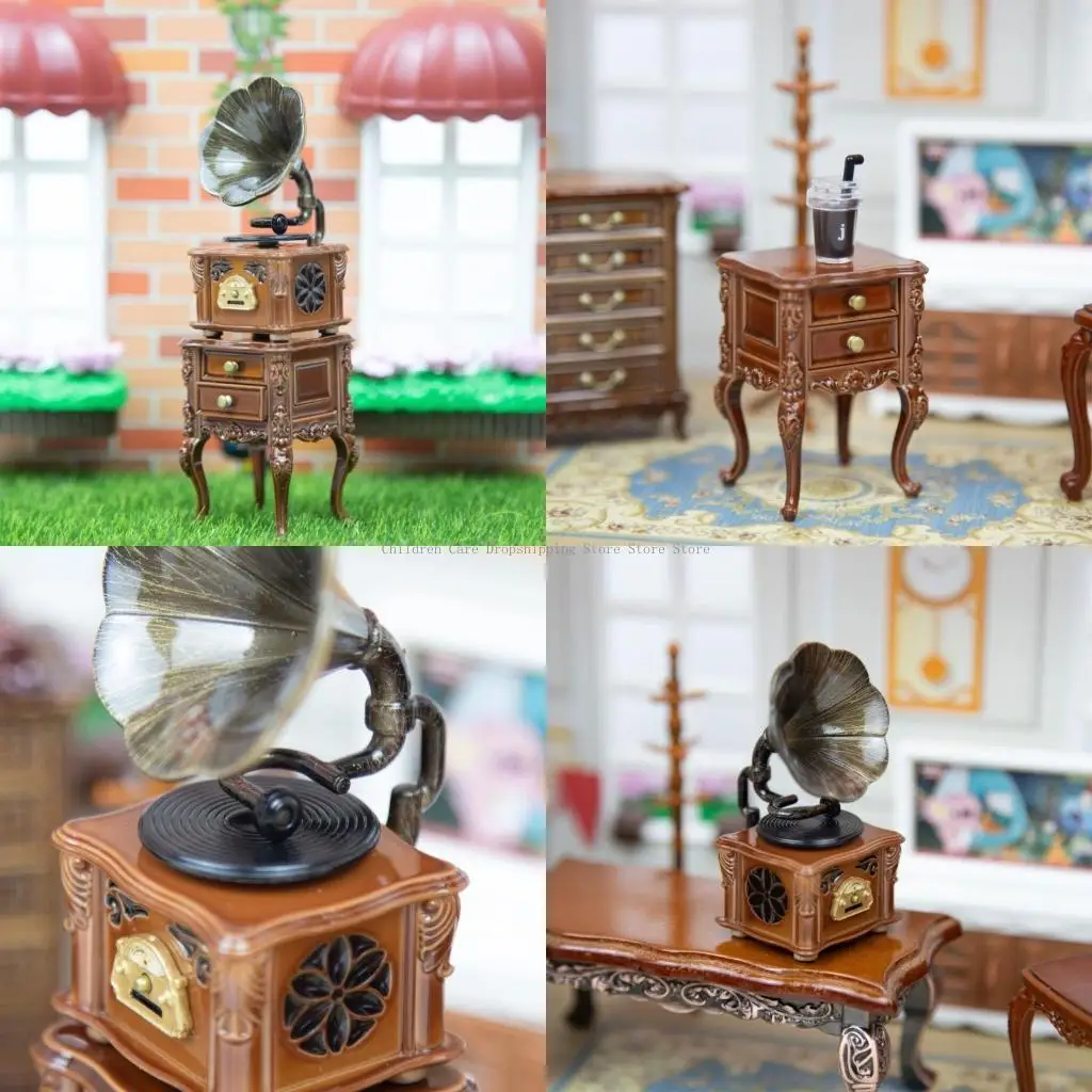 

Miniature Vintage Phonograph Dollhouses Decors For Nostalgic Collectors