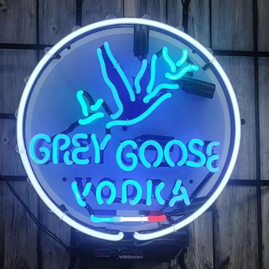 

Neon Signs for Wall Decor Grey Goose Vodk Sign Acrylic Pub Bar Handmade Light Neon Glass Tubing Print LOGO Garage Art Advertise