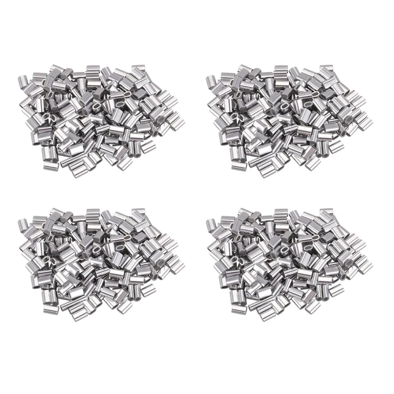 M1.5 Wire Rope Aluminum Ferrule Cable Ties Crimp Wire Rope Chuck Aluminum Jacket 800 Pieces