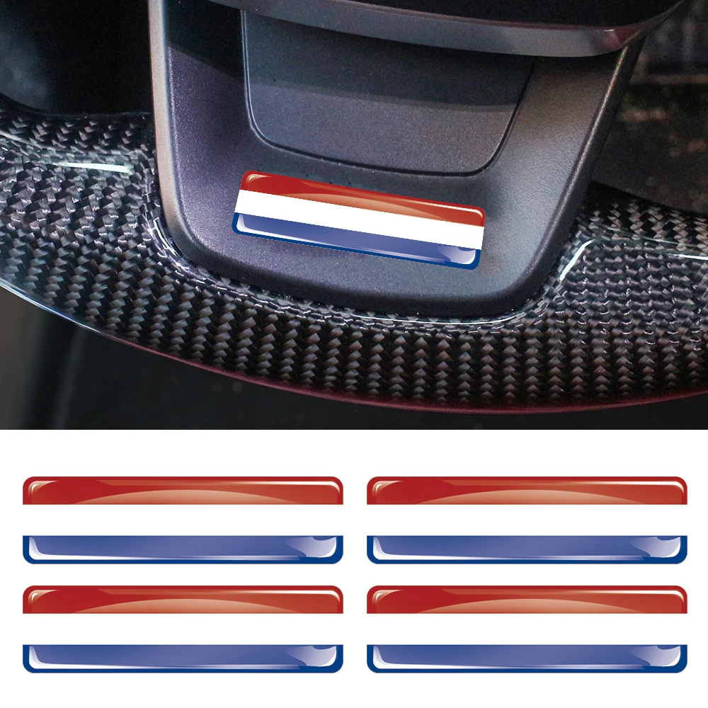 

France Flag 3D Epoxy Resin Decorate Car Sticker Car Window Buttons Steering Wheel Center Console Panel Motorcycle Fuel Tank