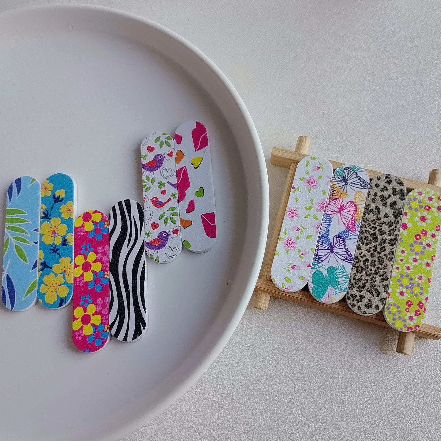 Mix Colour Mini Nail File for Nail Art Nail File Glitter Sandpaper Emery Board Mini Emery File