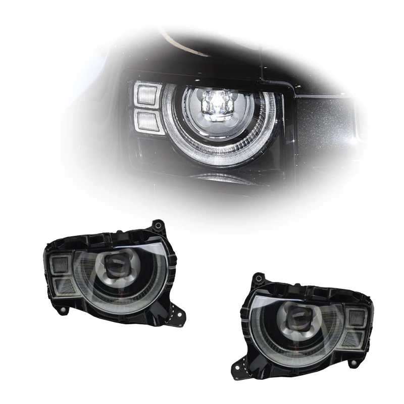 For Upgrade 20-24 For Land Rove Defender All Series LED Headlights 6000k Color Temperature New Replacement For Matrix2025