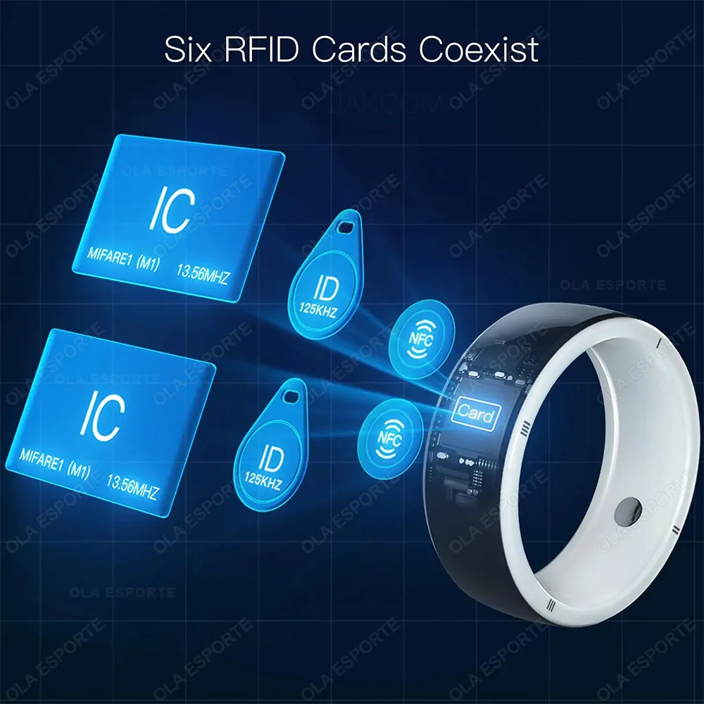 R5 Smart Ring Newest Intelligent Wearable Device 6RFID Cards 128G Wireless Disk Sharing NFC Functions for Android IOS Magic Ring