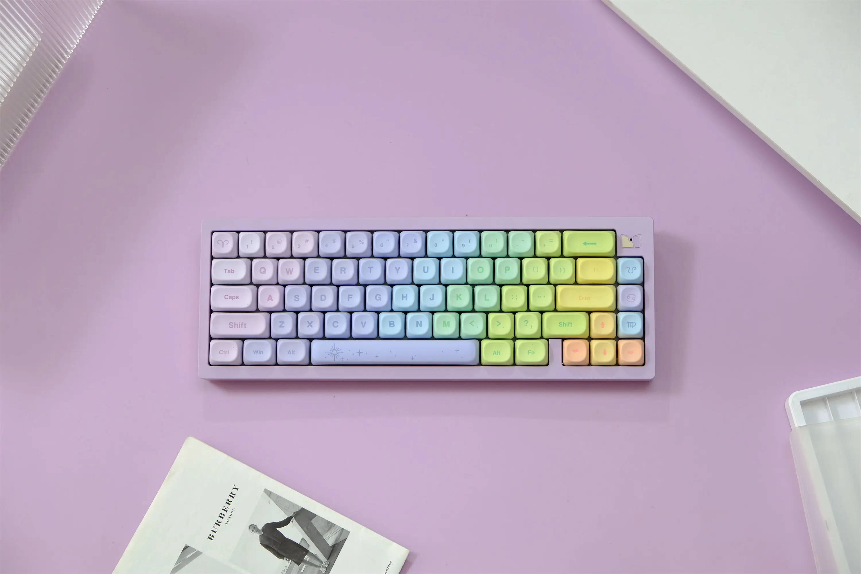 Constellation Keycaps Set 132 Keys PBT Material Keycaps MOA XOA Profile DYE-SUB For MX Switch Alice Mechanical Keyboard Keycaps