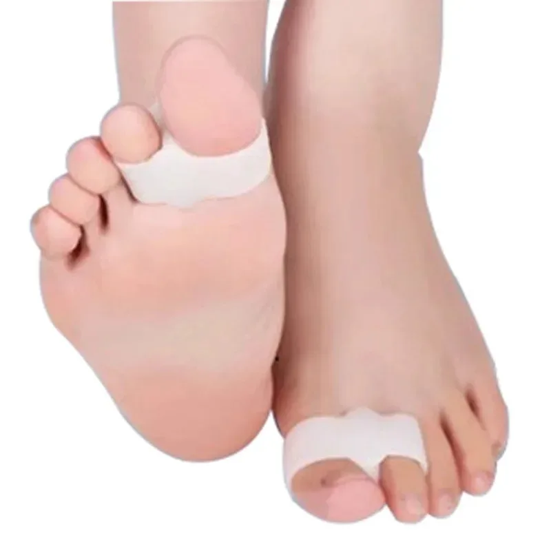 2 Pcs Toe Separator Hammer Toe Corrector Bunion Protector White Silicone Gel Bunion Protector Bunion Protector Toe Splint
