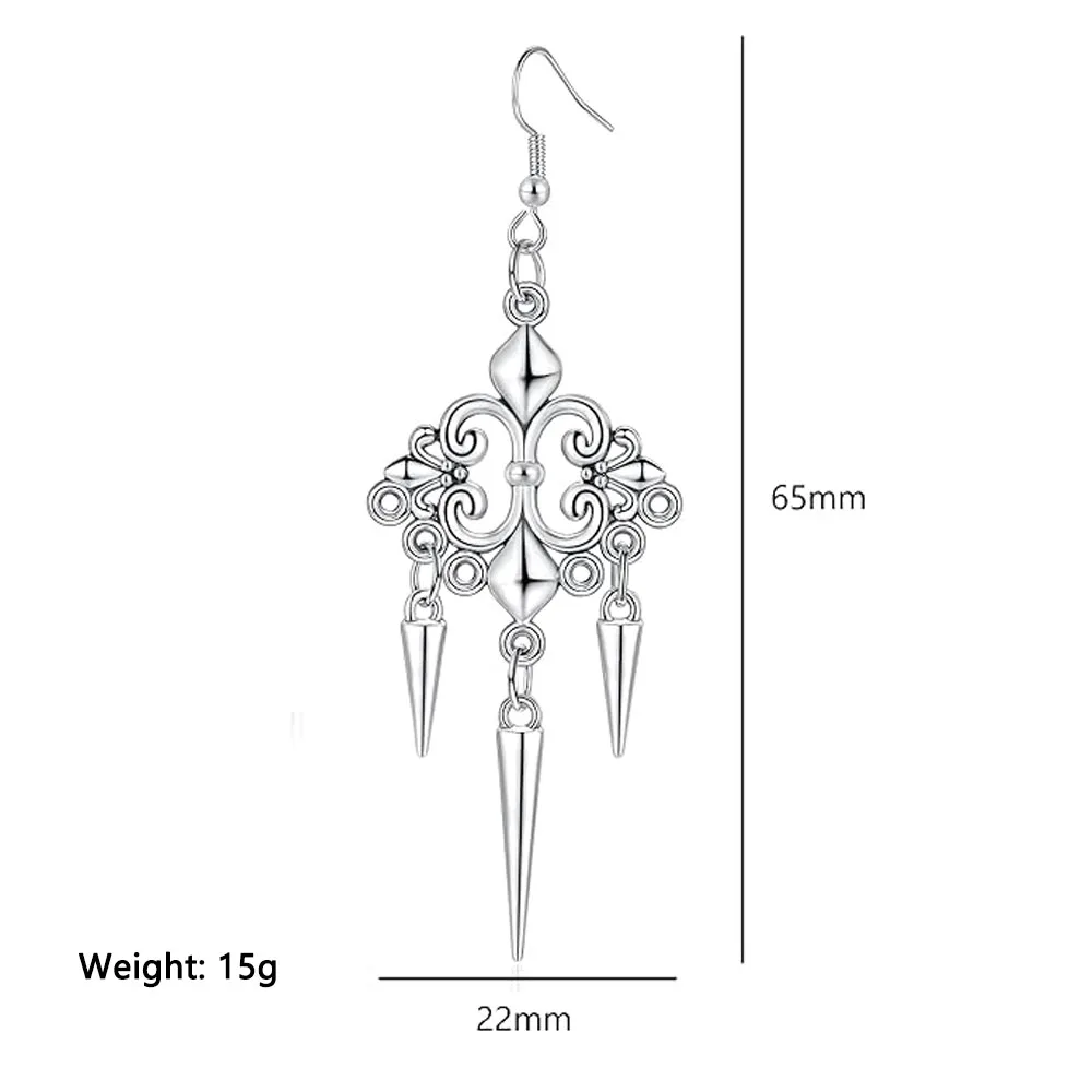 أقراط متدلية متدلية للنساء أقراط على شكل خطاف للنساء أقراط متدلية مضادة للحساسية ، مجوهرات على الطراز القوطي الشرير Y2k القوطي #2