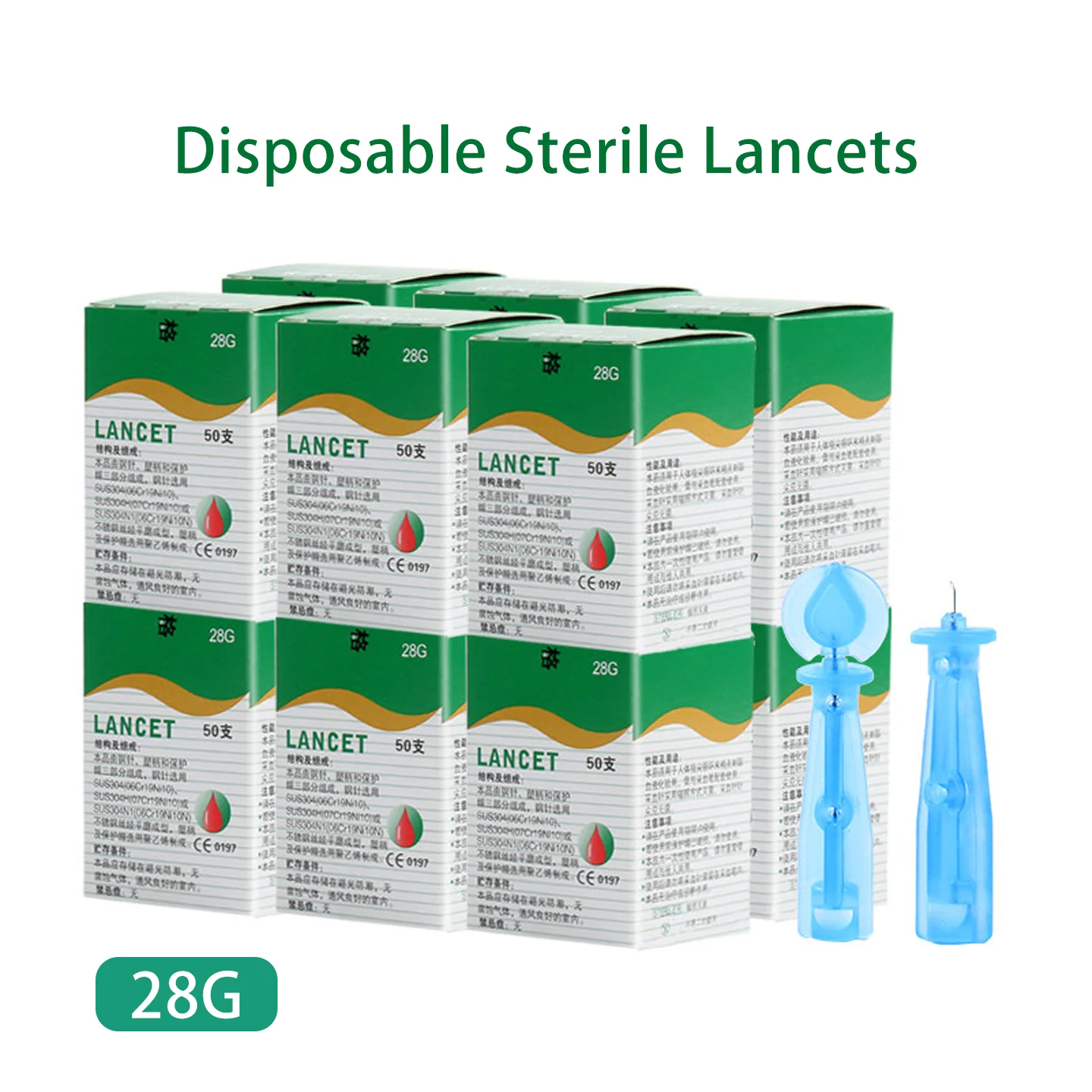 Bulk 400/900pcs 28G Microsampling Blood Lancets Universal Sterile Disposable Blood Collection Needles For Diabetic Home Glucose