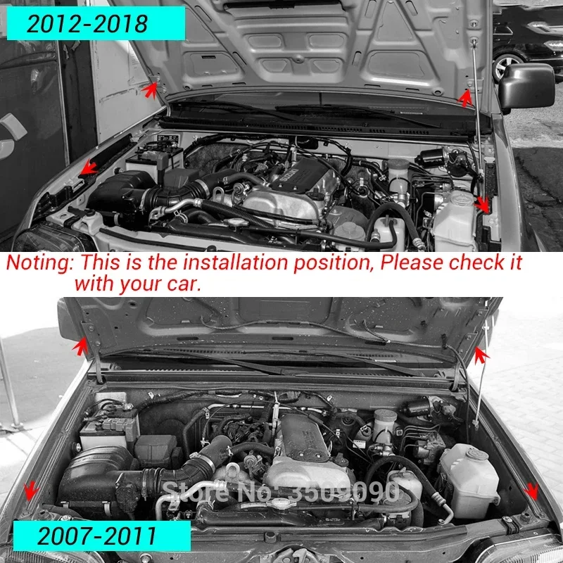 Para Suzuki Jimny 3th 2007-2017 barras de puntal de elevación de choque de Gas para capó de capó de reajuste de estilo de coche