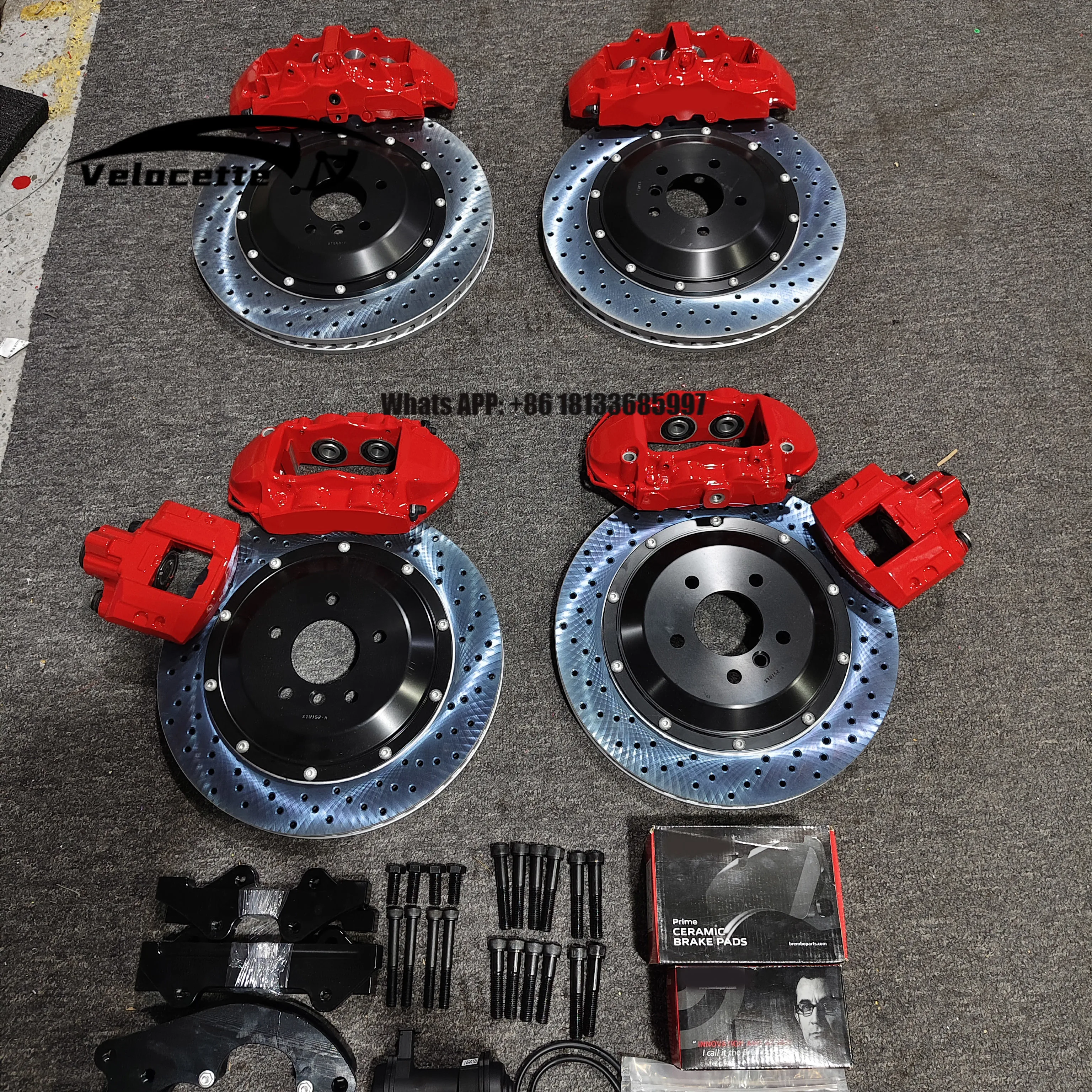 

Caliper 8 Piston pot Performance Brake Kit GT8 and GT4 ebrake Disc 405mm 380mm Car Pads For Chevrolet Suburban 2012 for BMW 640i