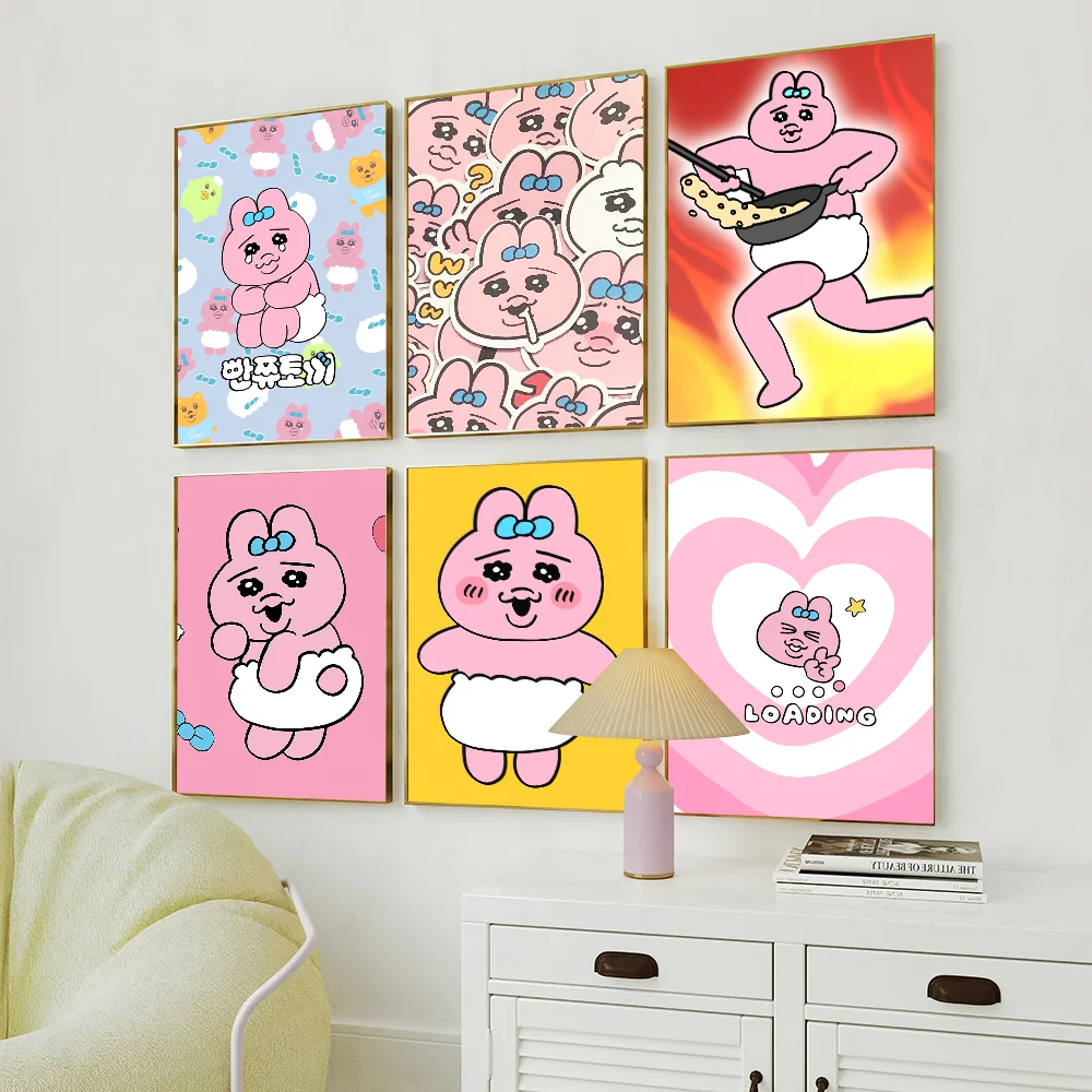 Cartoon Character  O-Opanchu U-Usagi Cute Poster Art Wall Painting Stickers Small Decor Aesthetic Bar Coffee House Indoor