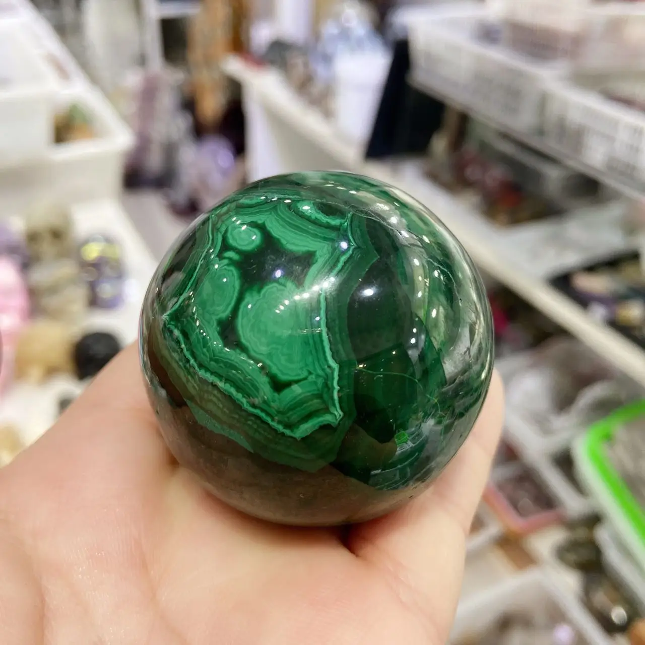 

1pcs Natural malachite Gemstone sphere Malachite quartz Stone Crystal Balls sphere for healing