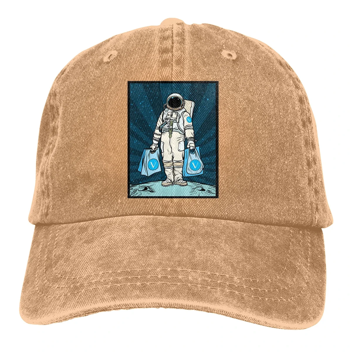 Astronaut Bags Are Full The Baseball Cap Peaked capt Sport Unisex Outdoor Custom VeChain Coin VET Cryptocurrency Hats