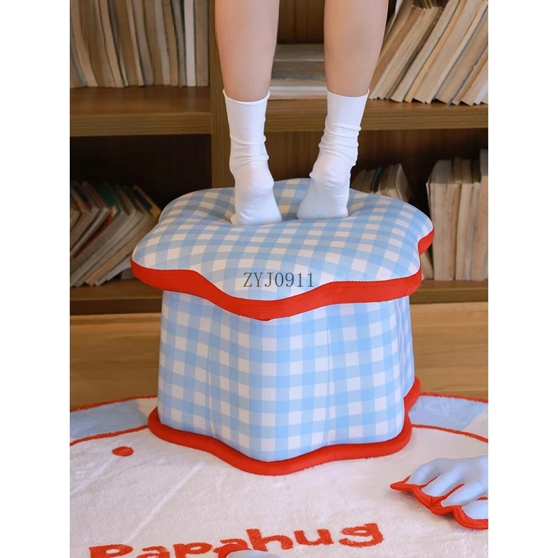 Kleiner Hocker Pudding Wohnzimmer Fußhocker Wickelschuhe Sofahocker