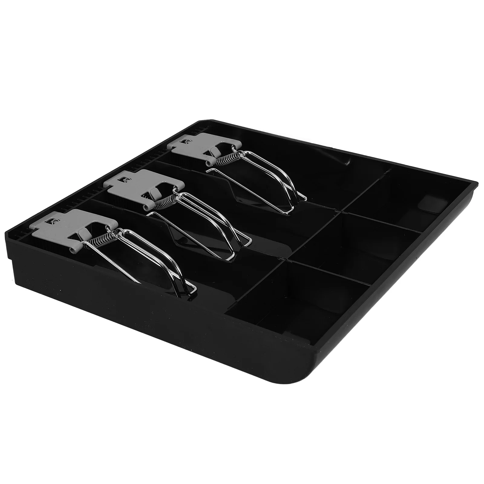 

Three-pack Cash Register Box Registers Drawer for Small Businesses Insert Tray Iron Manual