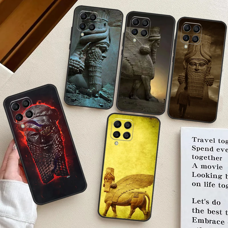 Assyrian Statue lamassu Art Phone Case For Samsung Galaxy M31s M20 M21 M31 M51 M13 M23 M33 M53 M14 M34 M54 M12 M32 M52