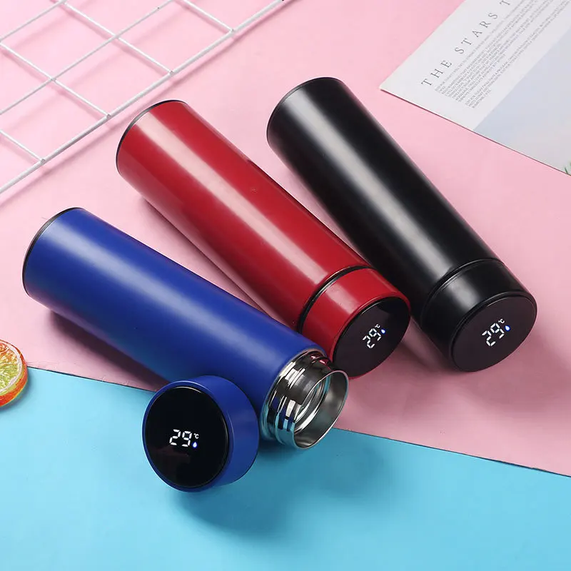 Thermos Sus304 Tea Water Bottle 500ML LOGO Pictur Stainless Steel Vacuum Flask Portable Cups Bottle with LED Temperature Display view 6