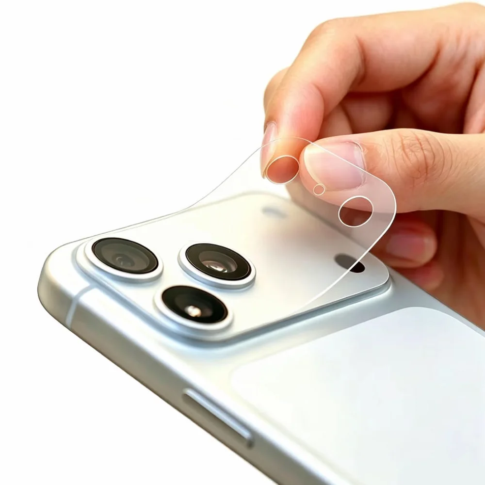 3 - 5 Stück HD / Matte Linsenschutzfolie mit Faserbasis für iPhone 18 Pro Max 17 Pro Transparente Faser-Hohllinsen-Chassisfolie ﻿ – Detail 5