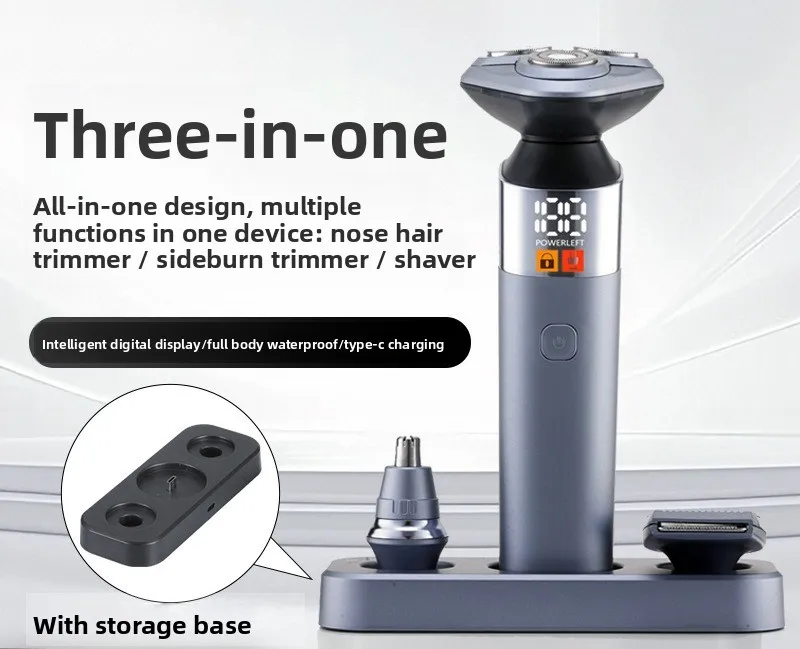 Man Electric Shaver Enhanced Shaving Machine Razors for Men Waterproof Dry Wet Shaving Beard Trimmer Trimmer Nose 3 In 1