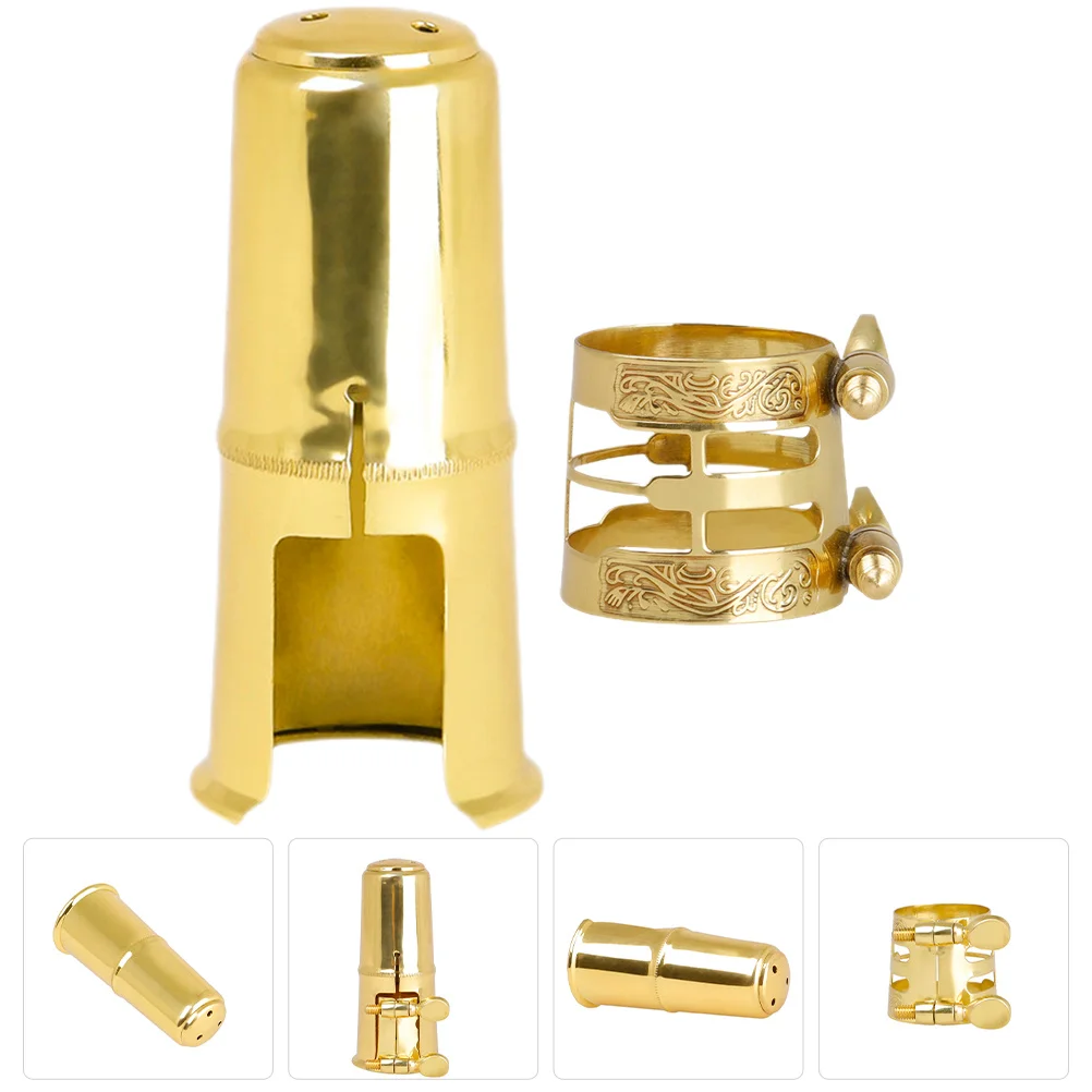 

1 set Alto Sax Ligature Cap Symmetrical Tightening Full Vibration Response Saxophone Parts Kit Sax Accessories Instrument