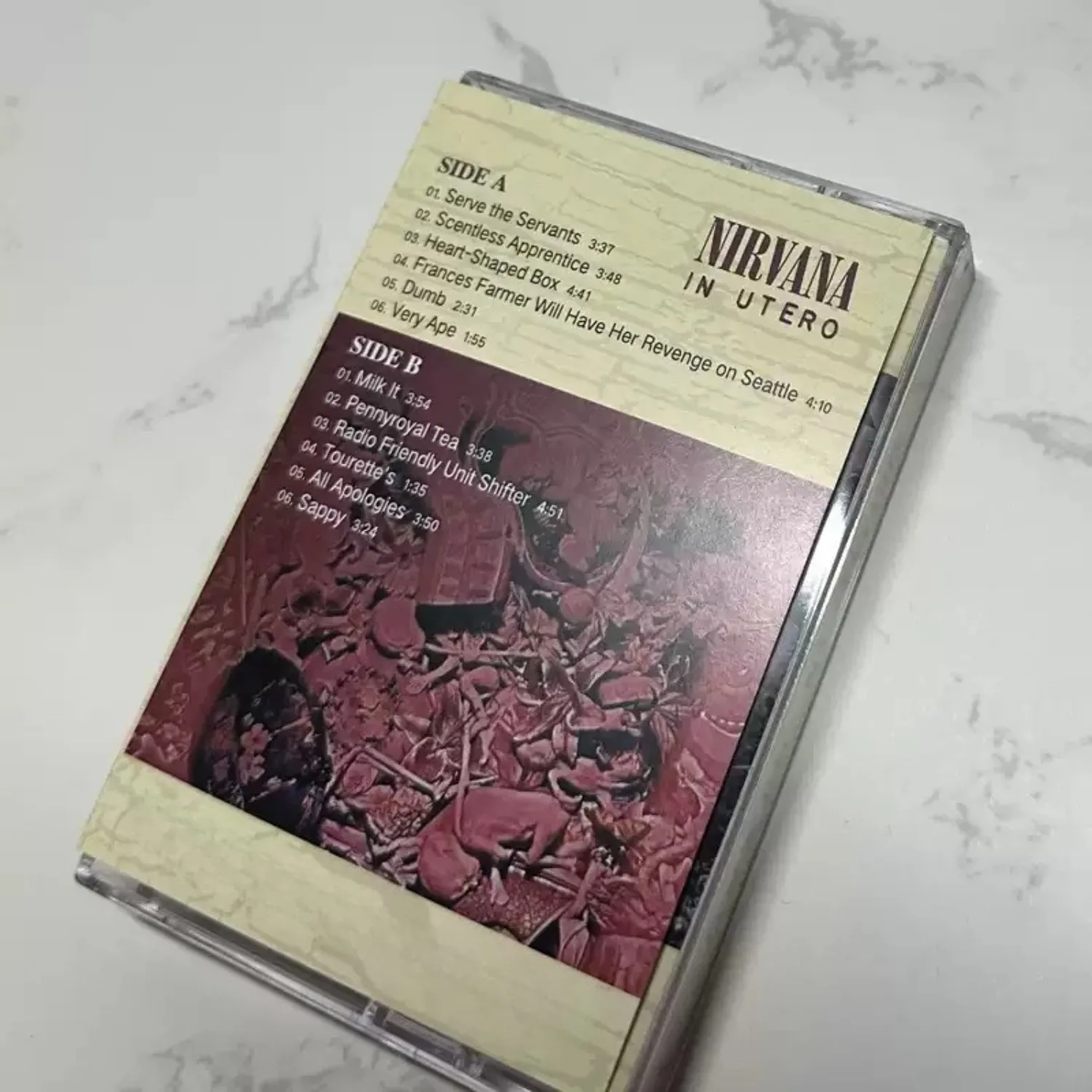 Retro Alternative Rock Music Cassette Tape, Angel Anatomy Art Themed Cover, Avant-Garde Style Classic Track Collection