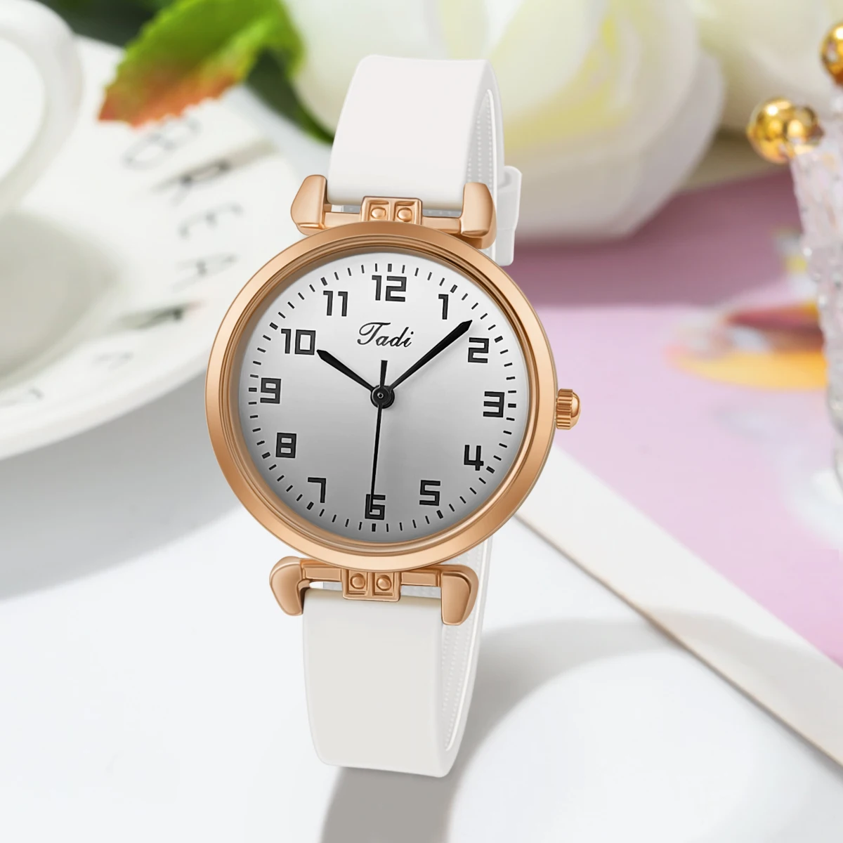 Fashion Gradient Literal Silicone Women Quartz Watch Student Watch