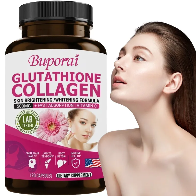 

Glutathione and Collagen Supplements - Whitening Beauty, Anti-aging, Smooth and Firm Skin, Reduce Wrinkles, Increase Muscle Mass
