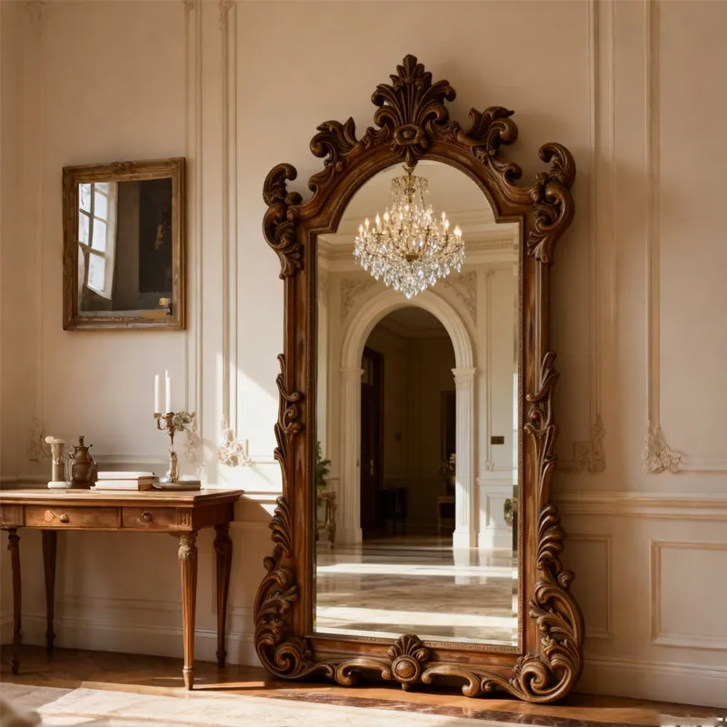 Standing Floor Mirror Funky Luxury Long Bathroom Men Bedroom Girls Full Body Nordic Mirror Moving Espelhos Home Decorations