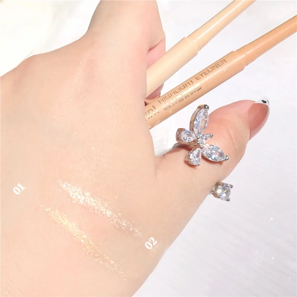 패션 샤이닝 아이 섀도우 펜슬 오랫동안 지속되는 방수 형광펜 화장품 섀도우 컨투어링 펜슬 아이 메이크업 뷰티 도구