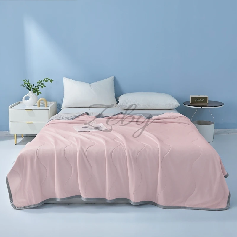 New Wave Pattern Cool Summer Blanket Natural Coolness Qulited Duvet Cooling Sensation Comforter Well-vetilated Queen King Quilt