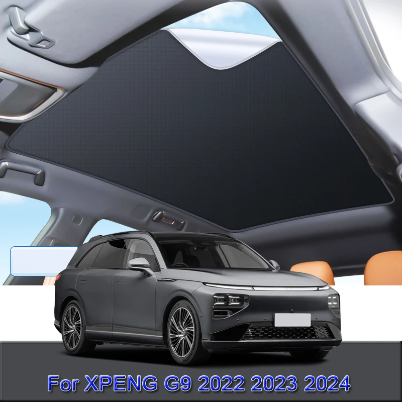 Fit For XPENG G9 2022 2023 2024 Car Electrostatic Adsorption Sunroof Sunshade Heat Insulation Skylight Sticker Auto Accessories