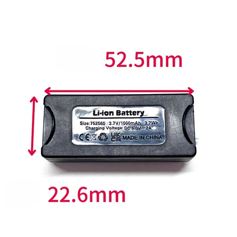 Battery for 4D-V27 Foam Glider Drone Battery Spare Part 3.7V 1000mAh 4DRC V27 RC Plane