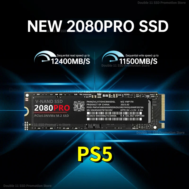 

NEW 2080PRO SSD 8TB 4TB PCIE4.0 P3 Plus 1TB PCIe 5.0 Gen 4x4 3D NAND NVMe M.2 SSD 500GB 1TB 2TB, up to 12000MB/s Original packag