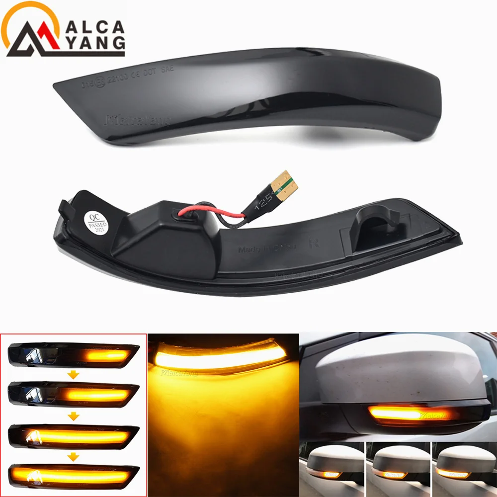 Dynamic Turn Signal Light LED Side Rearview Mirror Sequential Indicator Blinker Lamp For Ford Focus 2 3 Mk2 Mk3 Mondeo Mk4 EU