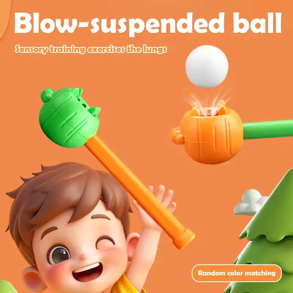 Kinder-Blasball-Spielzeug für Eltern-Kind-Interaktion, Spaßiges Lungentrainingsgerät, Klassisches Party-Geschenk, Nostalgisches Atemspielzeug