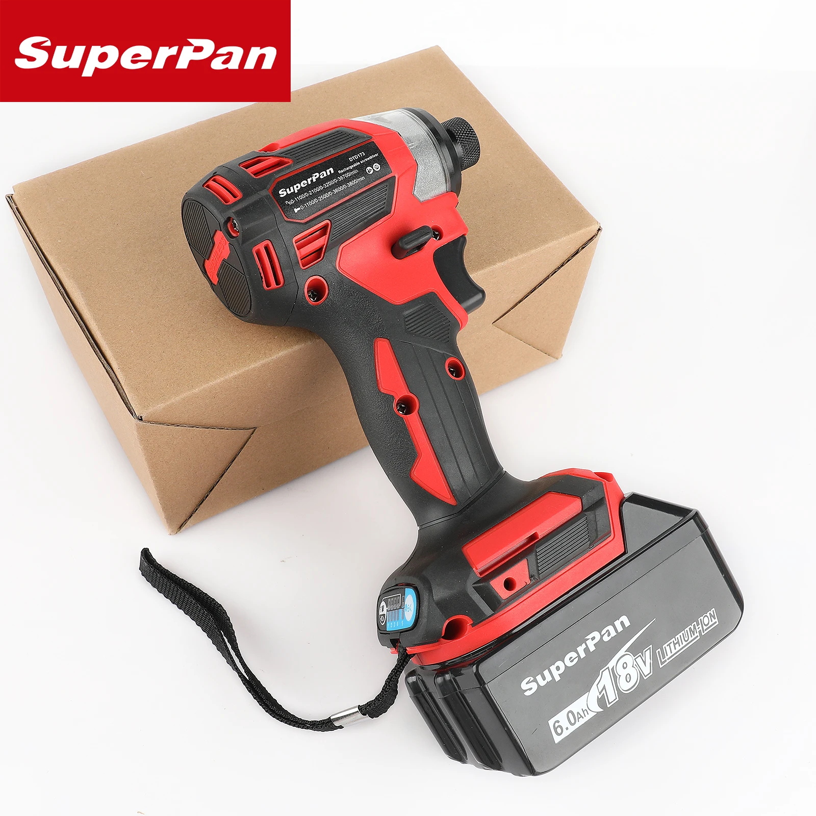 

SuperPan SP173 Impact Driver 180Nm Brushless Motor wrench impact wrench 3600rpm Cordless Drill Wood,for makita 18V battery pin