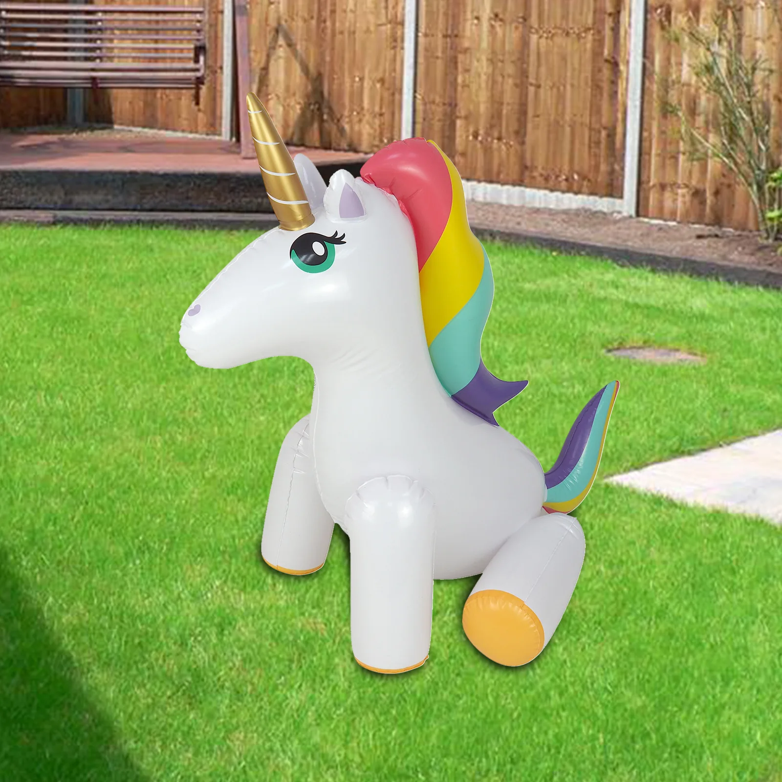 Kids PVC Inflatable Toys Cute Squirting Water Unicorn Toys Lawn Outdoor Garden Water Play Toys Summer Squirting Water Toys