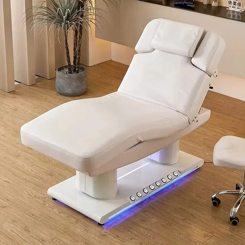

2025 New Artist Hand Massage Table Facial Bed with Tray Split Footrests Salon Chair for Eyelash Extensions Lash Bed 100K Sim