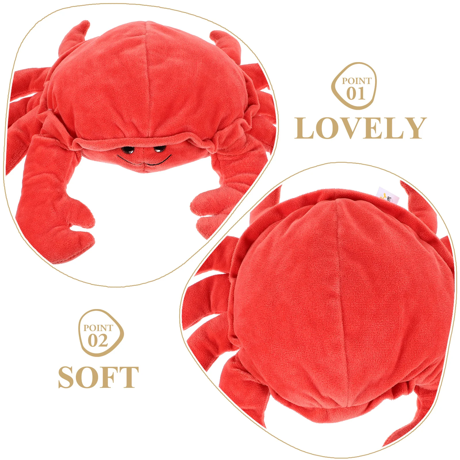 Crab Puppet Toy for Story Telling Stuffed Puzzle Adorable Hand Animal Puppets Cotton Finger